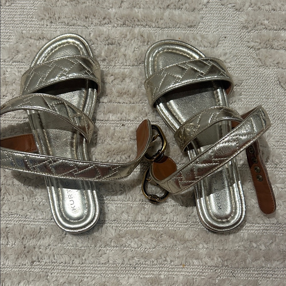 Kurt Geiger Metallic Silver Sandals